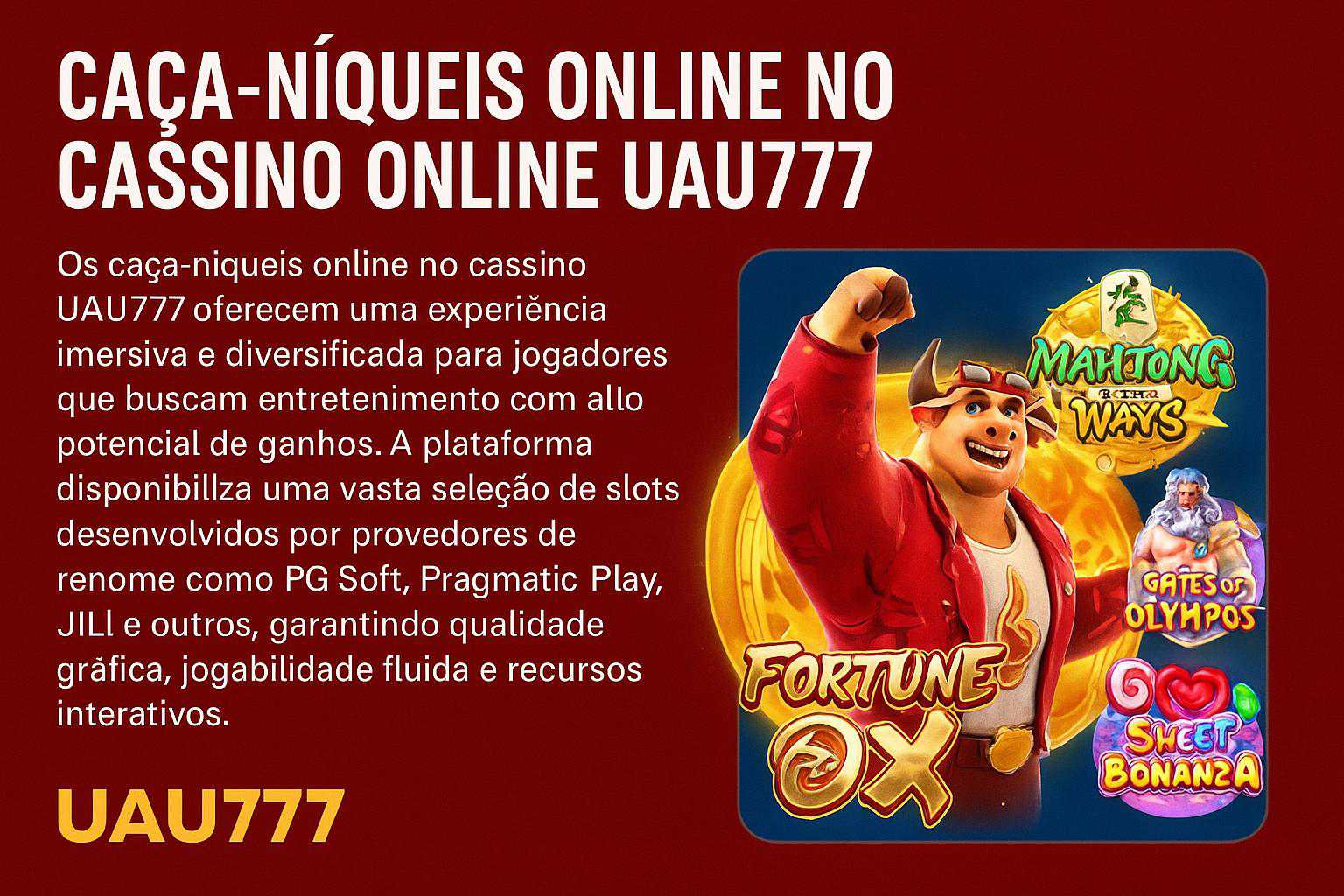 Explore o mundo das slot machines no UAU777 Casino